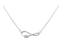 crayfomo Collana CZ con Netto Infinito Donna, Ciondolo Minimalista in Argento, Regalo per Compleanno e San Valentino, Abbigliamento quotidiano