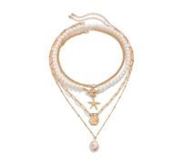 crayfomo Collana di perle per le donne, S925, Collana di perle in argento sterling, regalo di gioielli, festa della mamma Compleanno matrimonio di San Valentino Festa di Natale 18K collane girocollo