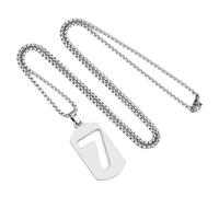 crayfomo Collana Lucky Number 7 per le donne, Ciondolo quadrato con intaglio a sette disegni, Delainty Fashion Jewelry Gift