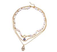 crayfomo Collana multistrato, regalo di gioielli da donna, adatto per donne alla moda che migliorano gli abiti di tutti i giorni