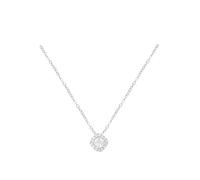 crayfomo Cuscino Halo Placcato Argento CZ Collana con Ciondolo-Catena per Coda, Eleganti Gioielli Giornalieri e Formale per le Donne