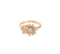 crayfomo Lady's Exquisite Flower Ring, Zirconium Geometric Ring, Personalized Jewelry and Charming Accessories for Parties