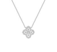 crayfomo Lady's Four-leaf Clover Diamond-studded Necklace, Zircon Pendant Necklace, Personalized Jewelry and Charming Accessories for Parties
