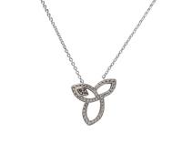 crayfomo Lady's Full-diamond Olive Leaf Necklace, Zircon Pendant Necklace, Personalized Jewelry and Charming Accessories for Parties