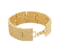 crayfomo Lady's Gold Bracelet, Irregularly Textured Thick Bracelet, Unique Jewelry and Charming Accessory for Parties
