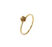 crayfomo Lady's Rose Flower Ring, 14K Gold-plated Ring, Unique Jewelry and Charming Accessory for Parties