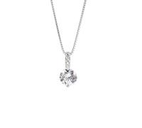 crayfomo Lady's Round Zircon Necklace, Diamond-set Pendant Necklace, Unique Jewelry and Charming Accessories for Parties