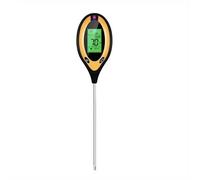 crayfomo Misuratore di umidità del suolo 4 in 1: misuratore digitale di temperatura e pH delle piante ad alta precisione e tester di intensità della luce solare, display LCD retroilluminato, per