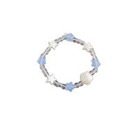 crayfomo Starfish di stile di mare e bracciale con perline da donna, gioielli eleganti da indossare ogni giorno, adatti per spiagge, vacanze estive