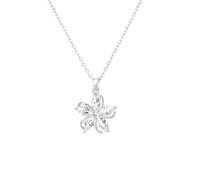 crayfomo Zircone a cinque petali, collana semplice e alla moda, accessorio versatile e delicato, adatto per le donne che si spostano e giocano ogni giorno