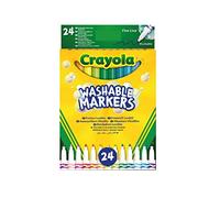 Crayola-24 Pennarelli Lavabili, Punta fine, Assortiti, per Scuola e Tempo Libero, Colore, 58-6571