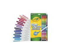 Crayola Pennarelli Super Tips lavabili punta media Confezione da 50 colori assortiti