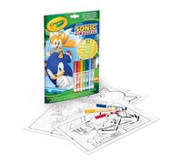 Crayola - Album attività & Coloring Sonic, 32 Pagine da Colorare e 7 Mini Pennarelli Lavabili, 04-0866G