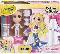 CRAYOLA- Barbie Colour 'N' Style Friends Dolls-Passerella | Set Creativo da colorare con pennarelli Lavabili per Bambini dai 3 Anni in su, Singolo, Colori Misti, 1 Count (Pack of 1), 919127.004
