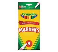 Crayola - Classic Markers, Fine Tip, 8/ST, Assorted, Sold as 1 Set, CYO587709