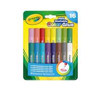 CRAYOLA - Colle Colorate Lavabili, Confezione da 16 Mini Tubetti da 6ml con Beccuccio Dosatore, per Lavoretti Creativi a Scuola e a Casa, Colori Assortiti, 69-4206