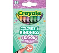 CRAYOLA - Color of Kindness, 24 Pastelli a Cera, Colori per Tutte le Tue Emozioni, 24 Brillanti Colori per Attività Creative, 52-1836