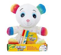 Crayola Colour Me, Peluche Orsetto Colorabile con 3 Pennarelli