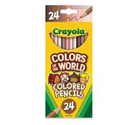 CRAYOLA Colours of the World - Matite colorate, confezione da 24, colori che rappresentano i toni della pelle di tutto il mondo, ideali per bambini dai 3 anni in su
