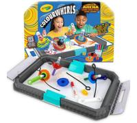 Crayola - colourwhirls, la trottola dei colori, set valigetta arena con 4 trottole
