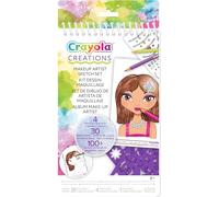 CRAYOLA Creations - Album Make-Up Artist, per Disegnare Trucco e Acconciature alla moda, con Stencil e Stickers, Attività Creativa e Regalo, da 8 anni, 04-1055
