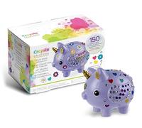 CRAYOLA CREATIONS - Set Decora il Tuo Salvadanaio con Adesivi e Cristalli, Attiv