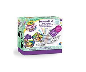 Crayola Glitter Dots - Scatola delle Sorprese, per Creare e Decorare con il Glitter Modellabile, Attività Creativa e Idea Regalo, 04-1088, Multicolore