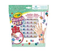 CRAYOLA Glitter Dots - Set Gioielli, per Creare Gioielli Scintillanti con Il Glitter Modellabile, attività Creativa e Idea Regalo, 04-1155