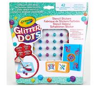 Crayola - Glitter Dots Stencil Adesivi Divertente Attività Creativa