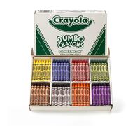 Crayola Jumbo Crayons Classpack, 200 pastelli per bambini, forniture scolastiche all'ingrosso per insegnanti, 8 colori