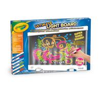 Crayola lavagna luminosa deluxe maxi superficie, super lavagna cancellabile per colorare, età consigliata: 6-10 anni