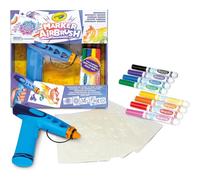 CRAYOLA Marker Airbrush - Aerografo Creativo per Bambini con 8 Pennarelli Lavabili e 5 Stencil - Giocattolo Educativo per Attività Artistiche, da 6 anni, 74-7696