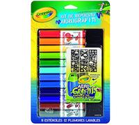 CRAYOLA - Marker And Stencil, Pennarelli e Stencil, Set Boy, 04-8735