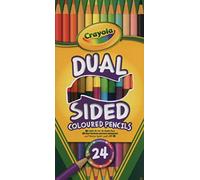 CRAYOLA Matite colorate bifacciali - colori assortiti (confezione da 12), metà della matita, due volte il divertimento colorante! Ideale per bambini dai 3 anni in su