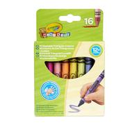 Crayola Mini Kids Maxi Pastelli a Cera Forma Triangolare 16 Pezzi Colori Assortiti