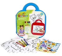Crayola Mini Kids, Tappetino Colora & Ricolora, per bambini a partire dai 12 mesi, con 4 pastelli a cera, 12 attività e 3 fogli di sticker