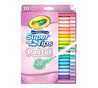 CRAYOLA Pastel- Super Tips, Pennarelli Lavabili Punta Media, Confezione da 20 Pezzi, per Scuola e Tempo Libero, Colori Assortiti Pastello