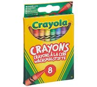 CRAYOLA - Pastelli a Cera, Confezione da 8 Pezzi, per Scuola e Tempo Libero, 52-3008
