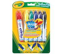 Crayola 6 pennarelli Flip Top, Multicolore, 6 Count (Pack of 1), 245 833200