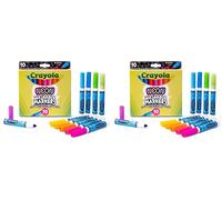 Crayola - Pennarelli NEON, Set 10 Colori Brillanti, per Bambini da 3 anni, per Arte e Creatività, 58-8746 (Confezione da 2)