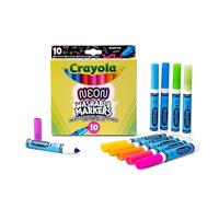 Crayola - Pennarelli NEON, Set 10 Colori Brillanti, per Bambini da 3 anni, per Arte e Creatività, 58-8746