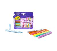 CRAYOLA - Pennarelli Scintillanti, Set 8 Colori Brillanti, per Bambini da 3 anni, per Arte e Creatività, 58-8648