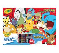 Crayola Pok mon Imagination Art Set (115 pezzi) Kit artistico per bambini, articoli per colorare, giocattoli Pokemon, regalo Pokemon per ragazzi