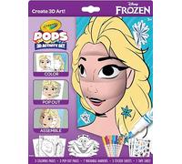 CRAYOLA POPS - Set di attività 3D Frozen, set da colorare per bambini e kit fai da te, include adesivi e pennarelli, regalo Spiderman per ragazze e ragazzi, dai 6 anni in su