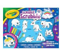 CRAYOLA Scribble Scrubbie Uni-Pets 7 Cuccioli Unicorno, Set Colora e Lava con 5 Pennarelli Lavabili e Spazzolina, Gioco Creativo, 3+
