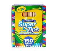 Crayola Set di pennarelli super tips (150 ct), 2 in 1 a punta fine e a linea larga per bambini, pennarelli colorati per libri da colorare, regali, 3+