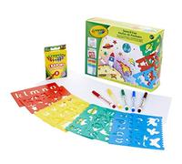 CRAYOLA - Set per Disegnare e Colorare con gli Stencil, Attività Creativa e Idea Regalo, Multicolore, 04-0575