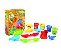 CRAYOLA Silly Scents Dough, Pasta da Modellare Profumata, Set Crea & Modella Dinosauri con 4 Barattolini e Stampini, Colori Assortiti, A1-2204