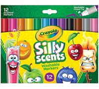 Crayola Silly Scents Wedge Tip Washable Markers-12 Colors