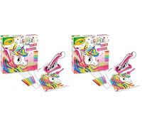 CRAYOLA - Super Pen Unicorno Neon, Gioco per Sciogliere i Pastelli a Cera e Creare Disegni in Rilievo, Attività Creativa e Regalo per Bambini, Età 8+, 25-0510 (Confezione da 2)
